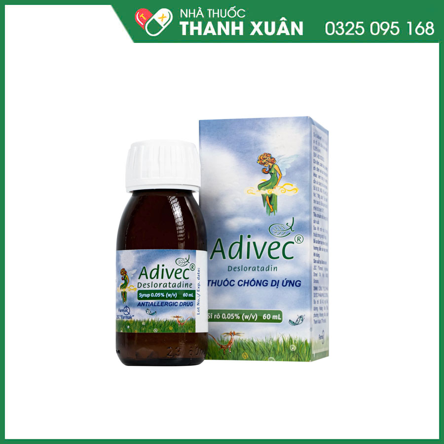 Adivec 0.5mg thuốc giảm triệu chứng viêm mũi, mề đay