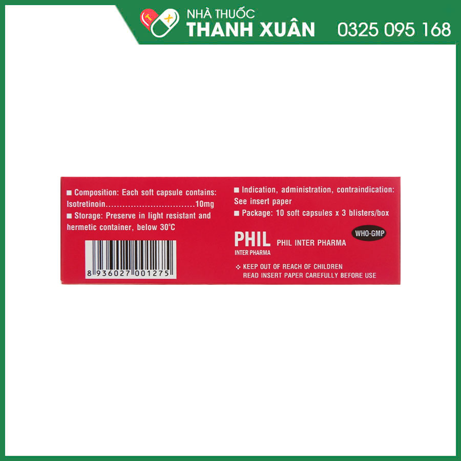 Aju Akinol 10mg thuốc điều trị mụn trứng cá