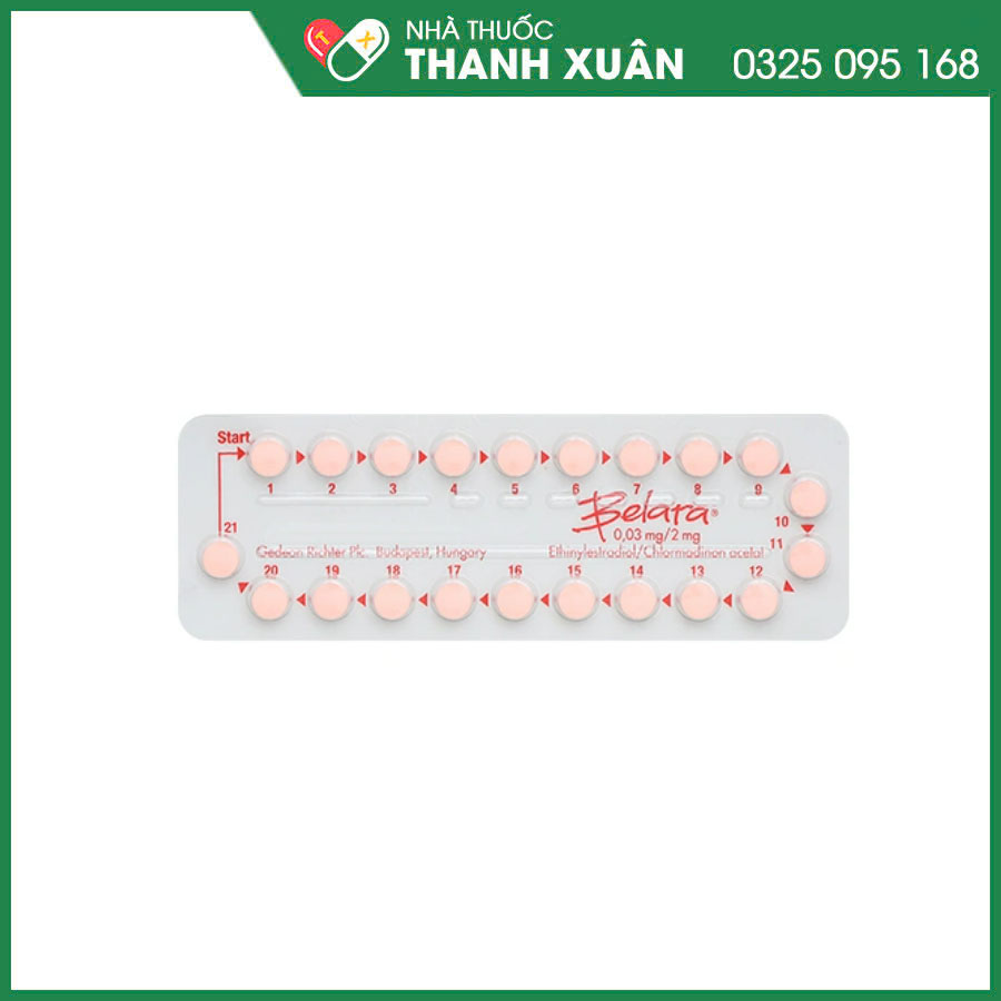 Belara 0.03mg/2mg thuốc tránh thai hằng ngày