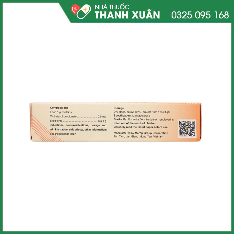 Benate Fort Ointment 0,05% thuốc mỡ bôi da giảm viêm và ngứa da