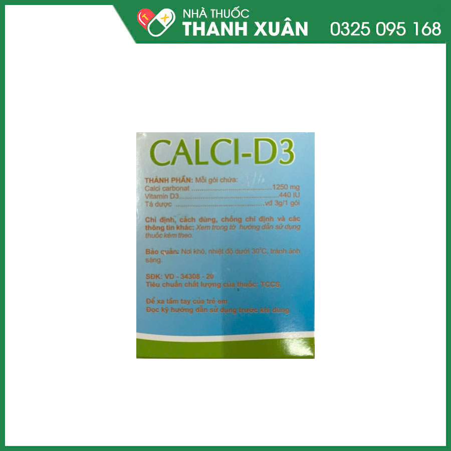 Calci-D3 thuốc phòng ngừa và điều trị thiếu hụt calci và vitamin D3