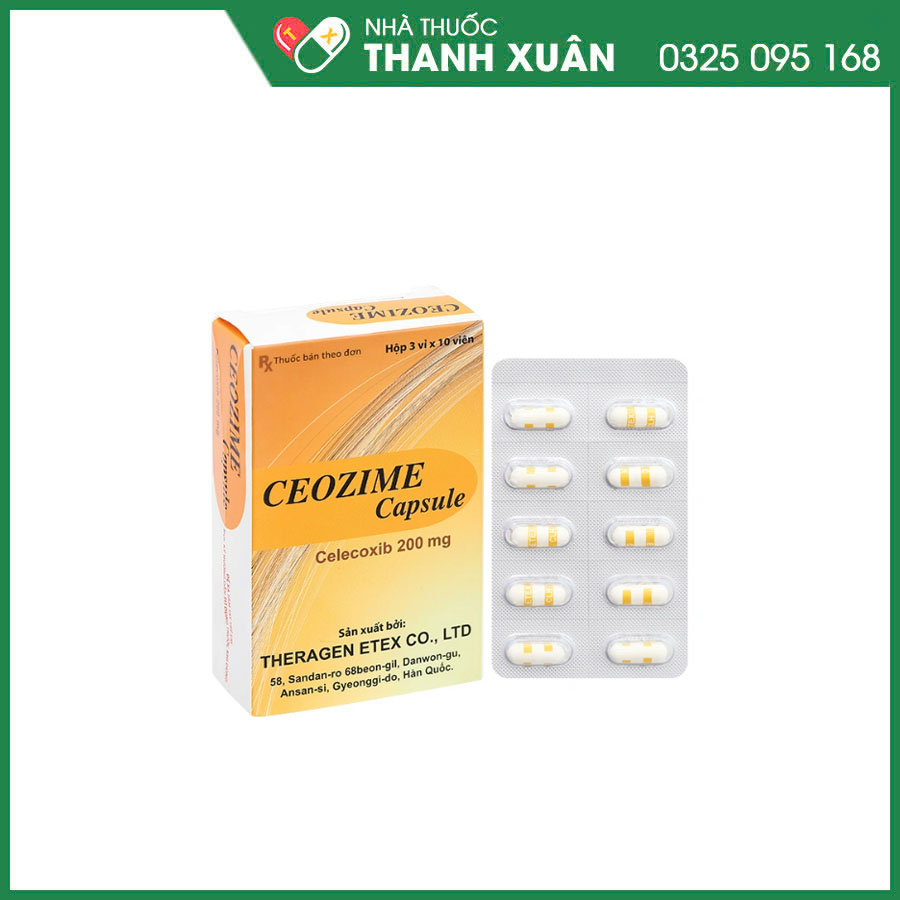 Ceozime Capsule 200mg thuốc điều trị chứng thoái hóa khớp, viêm khớp dạng thấp