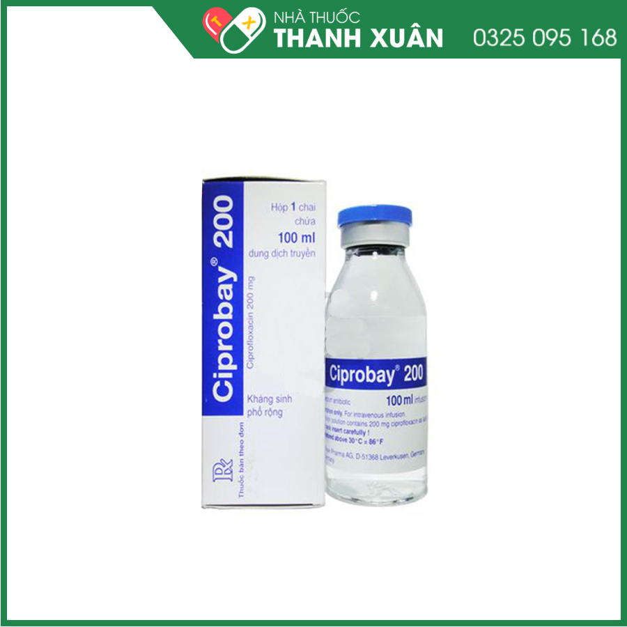 Ciprobay 200mg thuốc kháng sinh điều trị nhiễm khuẩn