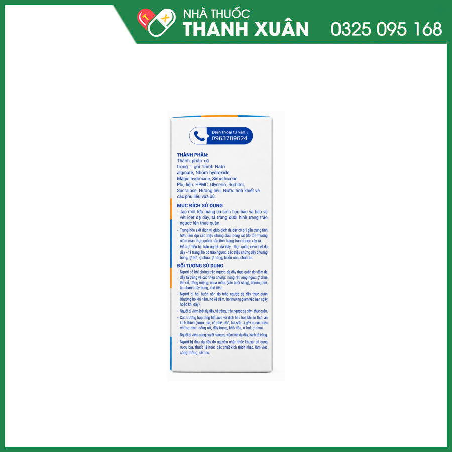 Datrigas giúp hỗ trợ giảm tình trạng trào ngược, đầy bụng, bảo vệ vết loét dạ dày