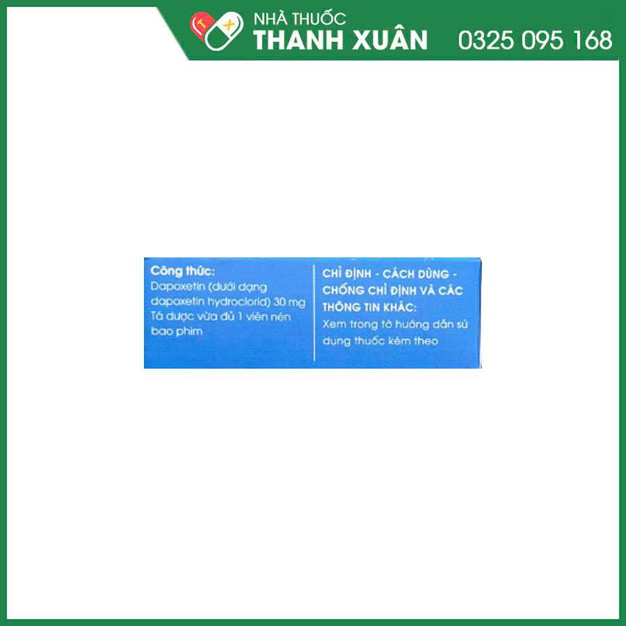 Dipozag 30 thuốc điều trị xuất tinh sớm