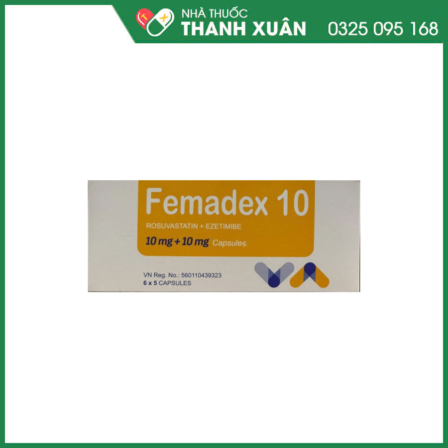 Femadex 10 thuốc điều trị tăng cholesterol máu và phòng ngừa bệnh tim mạch