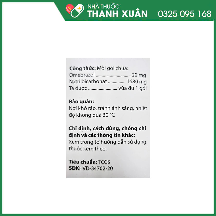 Fogicap 20 thuốc điều trị loét dạ dày–tá tràng, GERD và viêm thực quản ăn mòn