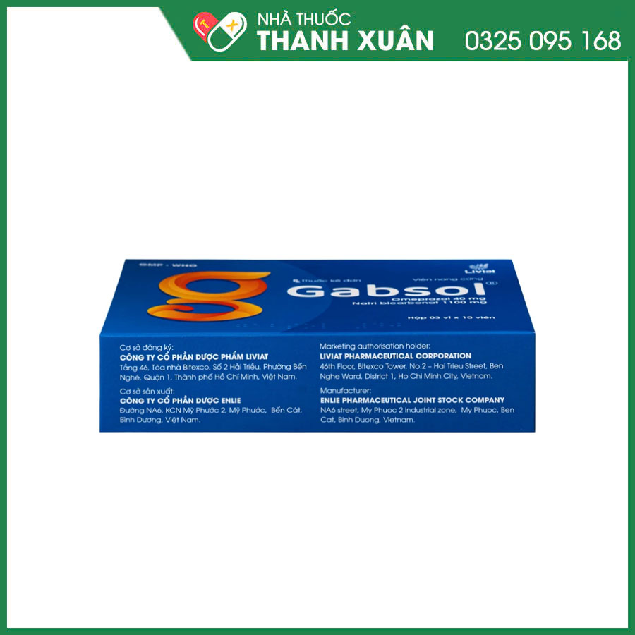 Gabsol thuốc điều trị loét dạ dày- tá tràng và trào ngược dạ dày thực quản GERD, viêm thực quản ăn mòn