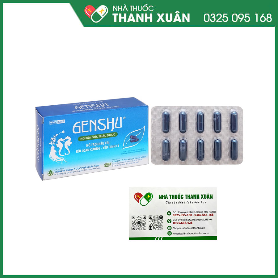 Genshu hỗ trợ trị rối loạn cương dương