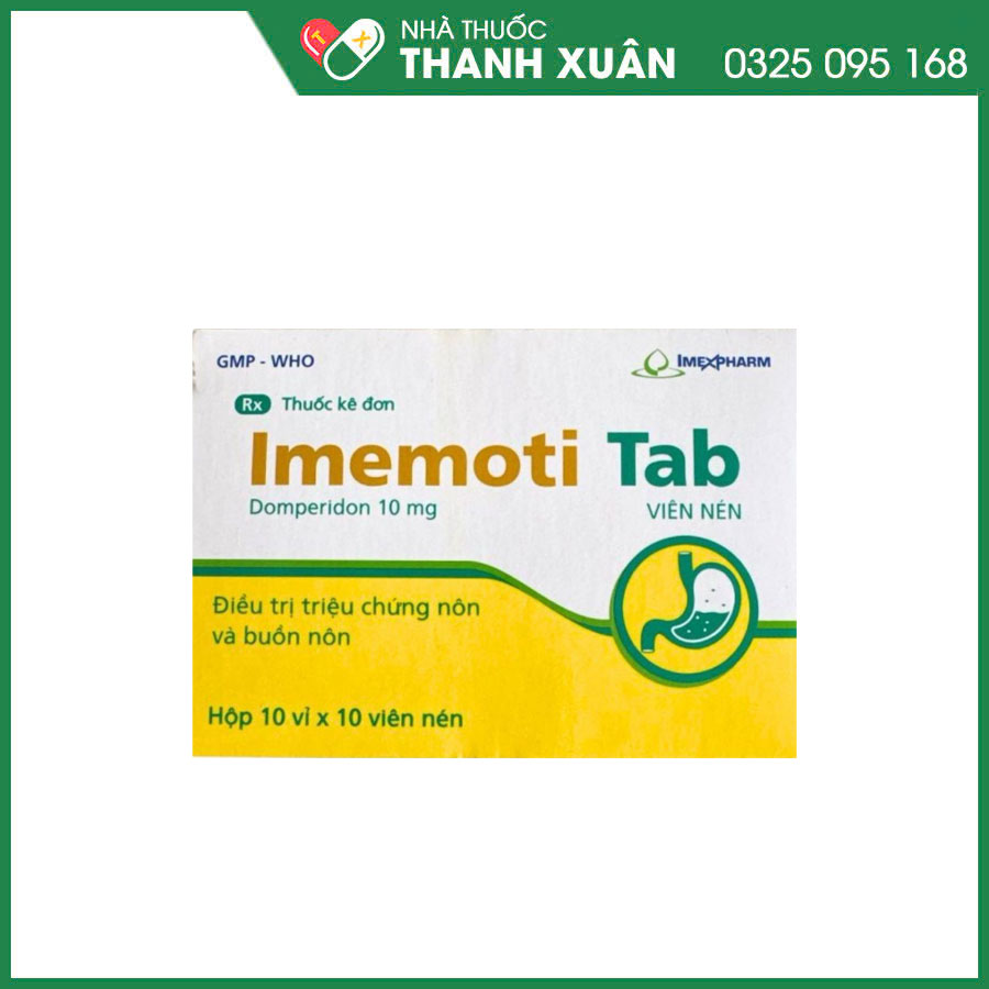 Imemoti Tab thuốc điều trị triệu chứng nôn và buồn nôn
