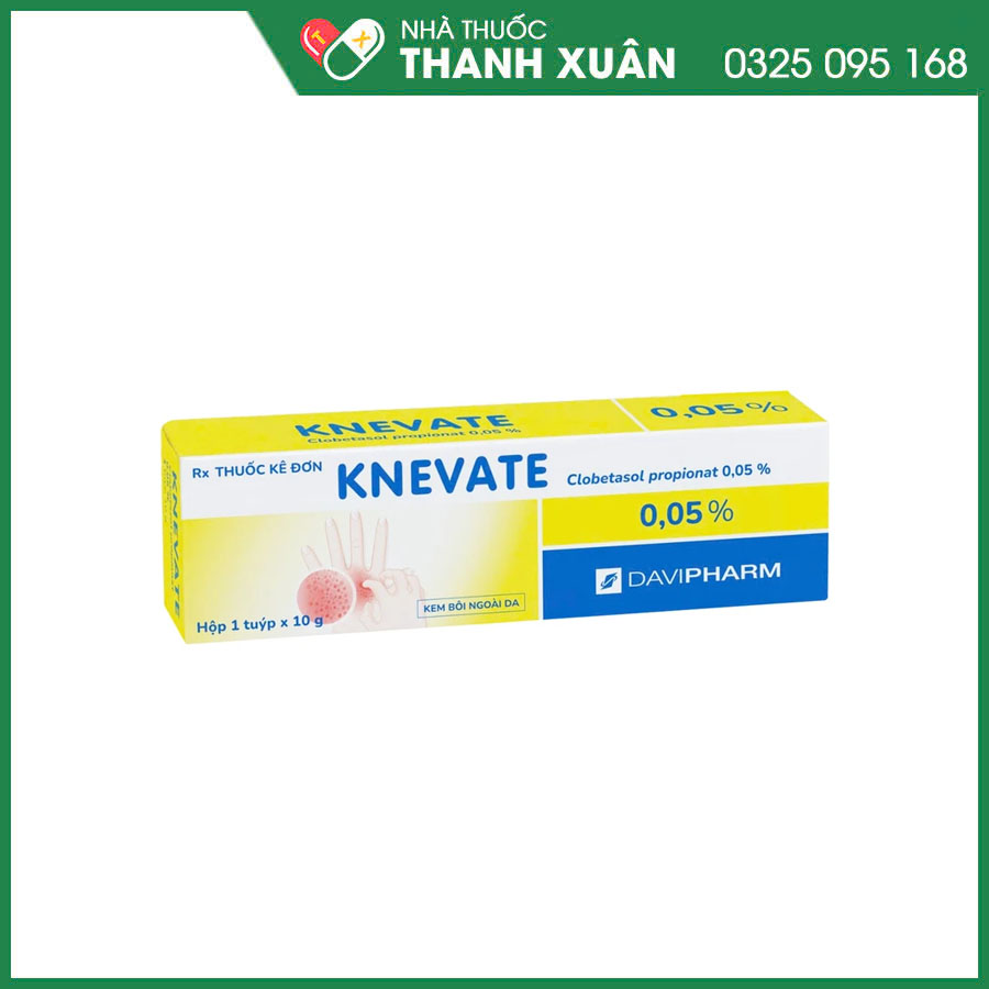 Knevate 0.05% kem bôi da điều trị tình trạng ngứa, vẩy nến, da đóng vảy, mẩn đỏ