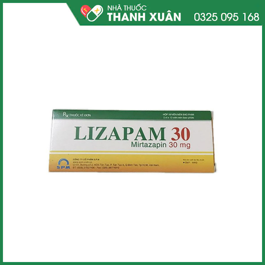 Lizapam 30 thuốc điều trị bệnh trầm cảm nặng