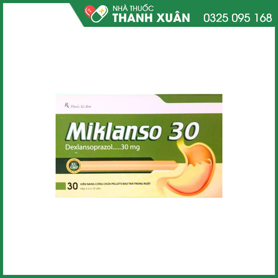 Miklanso 30 thuốc điều trị viêm thực quản có trợt loét