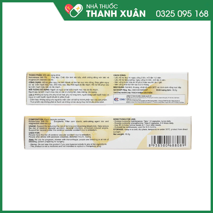 Nattospes viên uống hỗ trợ tan cục máu đông, ngừa tai biến