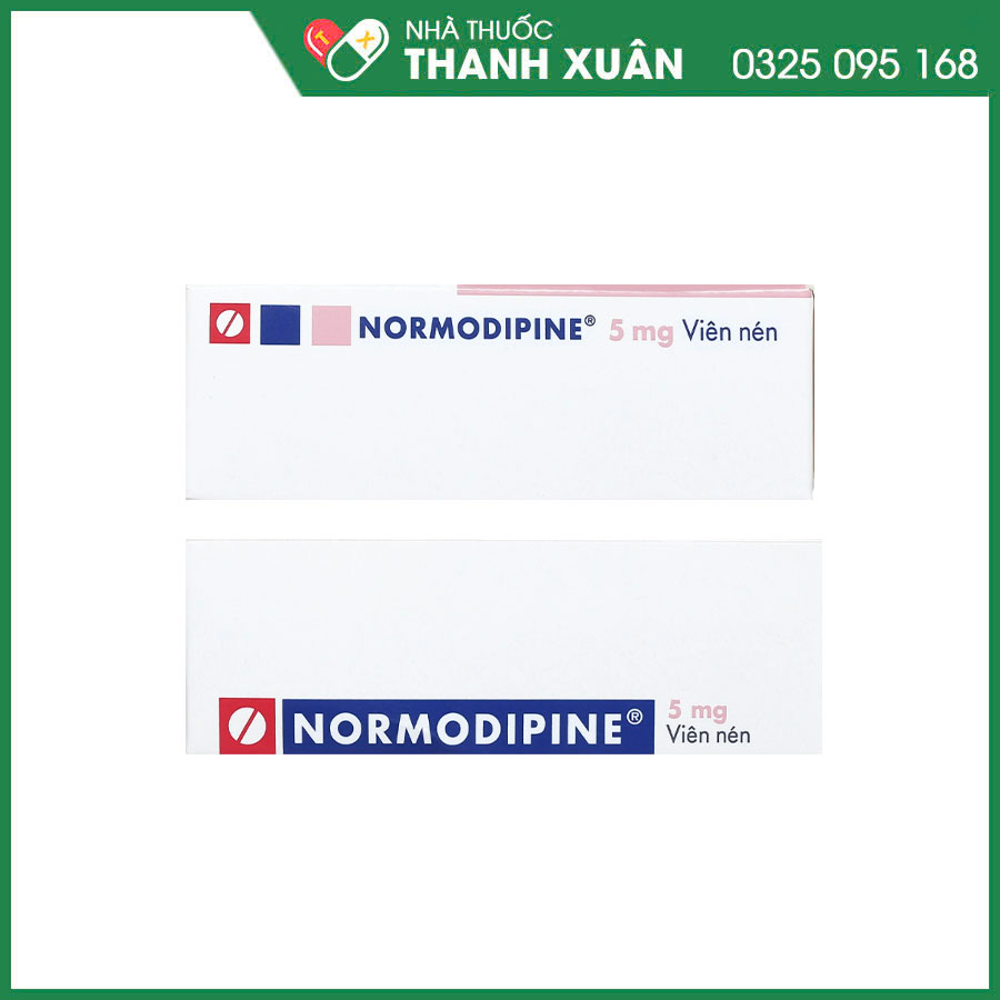 Normodipine 5 mg thuốc điều trị tăng huyết áp và đau thắt ngực