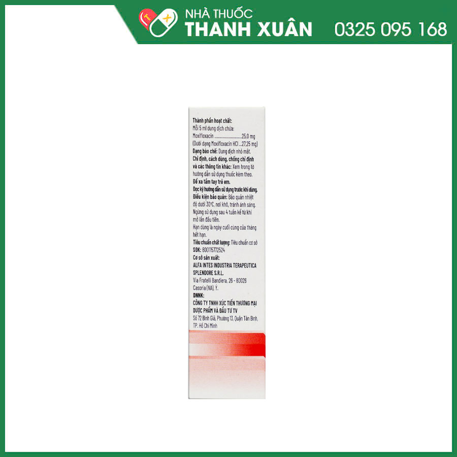 Quimox thuốc điều trị viêm kết mạc, viêm loét giác mạc, trước và sau mổ để đề phòng nhiễm trùng