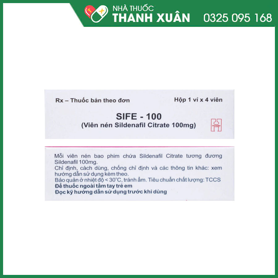 Sife 100 thuốc điều trị rối loạn chức năng cương dương ở nam giới