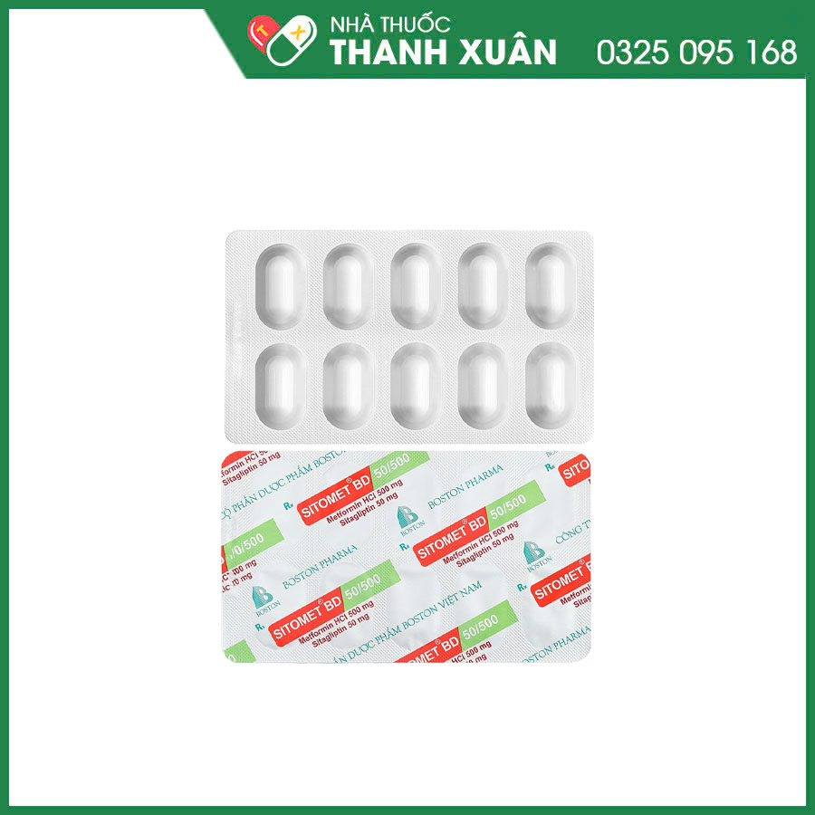 Sitomet BD 50/500 thuốc điều trị đái tháo đường tuýp 2