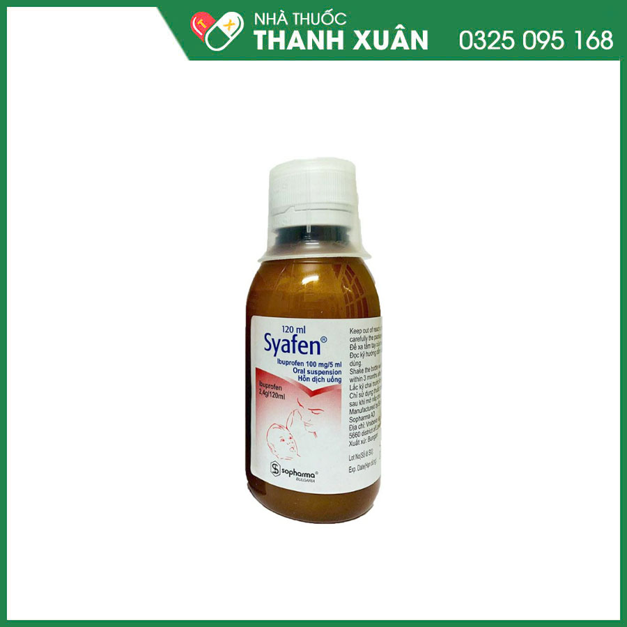 Syafen 120 ml thuốc hạ sốt và giảm đau