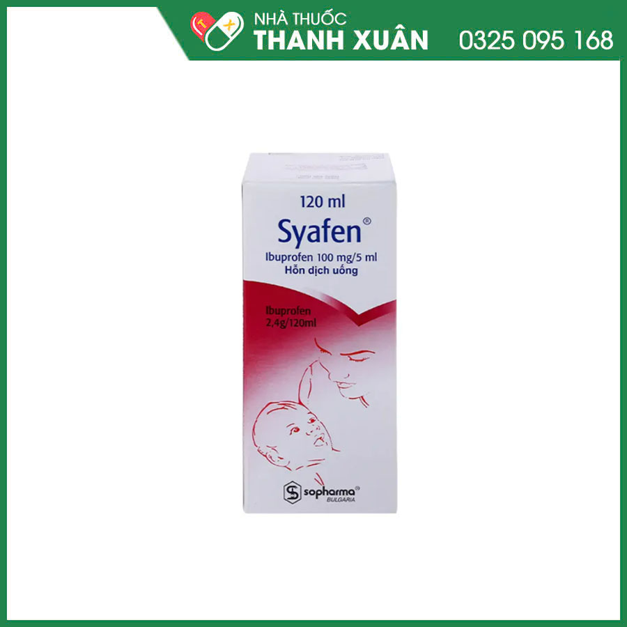 Syafen 120 ml thuốc hạ sốt và giảm đau