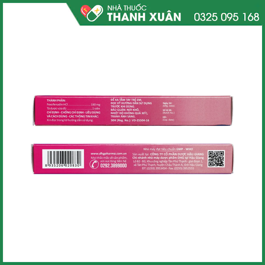Telfor 180 thuốc điều trị triệu chứng của bệnh mày đay mãn tính