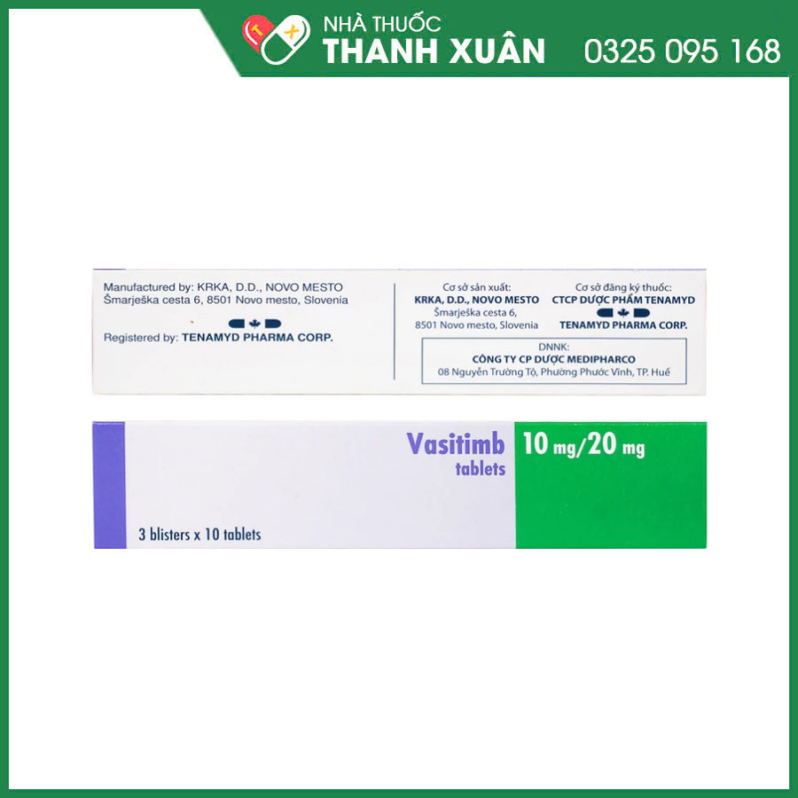 Vasitimb 10 mg/20 mg thuốc điều trị tăng cholesterol máu và phòng ngừa bệnh tim