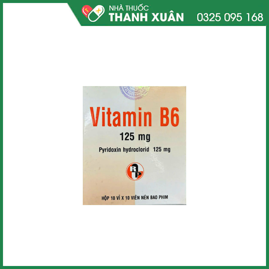 Vitamin B6 125mg giúp phòng và điều trị thiếu hụt B6 và nhiễm độc isoniazid hoặc cycloserin